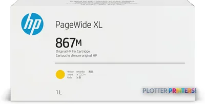 HP 867M 1-liter Yellow PageWide XL Ink Cartridge