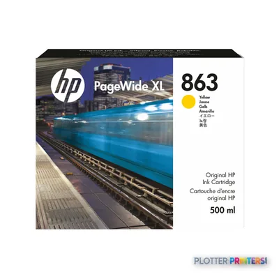 HP 863 500-ml Yellow PageWide XL Ink Cartridge