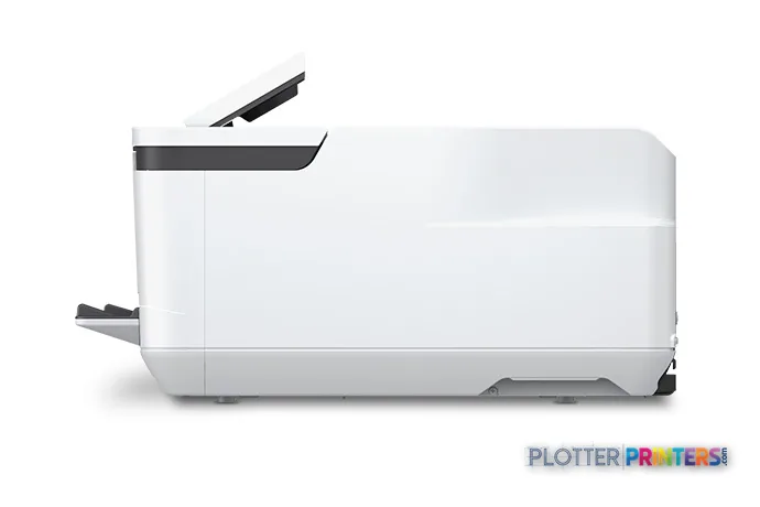 Epson SureColor T3170M large format printer product image showing white printer with open top feed tray
