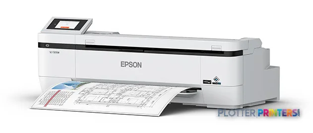 Epson SureColor T3170M large-format printer product image showing white printer with touchscreen and paper output