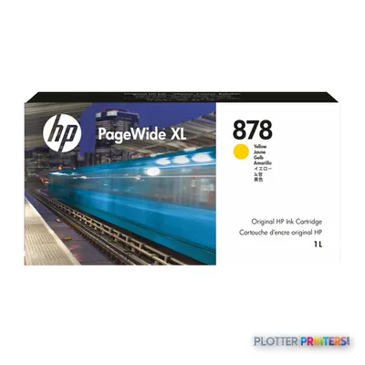 HP 878 1-liter Yellow PageWide XL Ink Cartridge