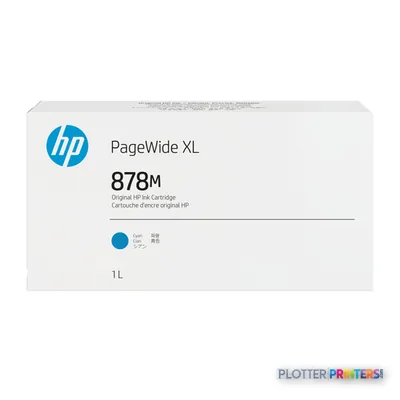 HP 878M 1-liter Cyan PageWide XL Ink Cartridge
