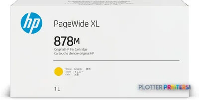 HP 878M 1-liter Yellow PageWide XL Ink Cartridge