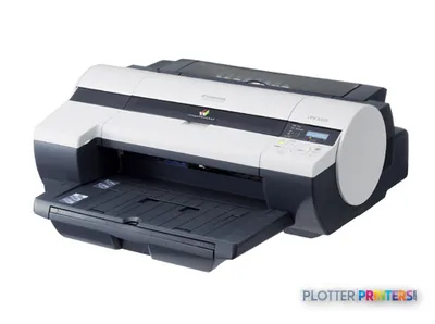 Canon imagePROGRAF iPF-510 large format printer product image showing white and black device with open paper tray