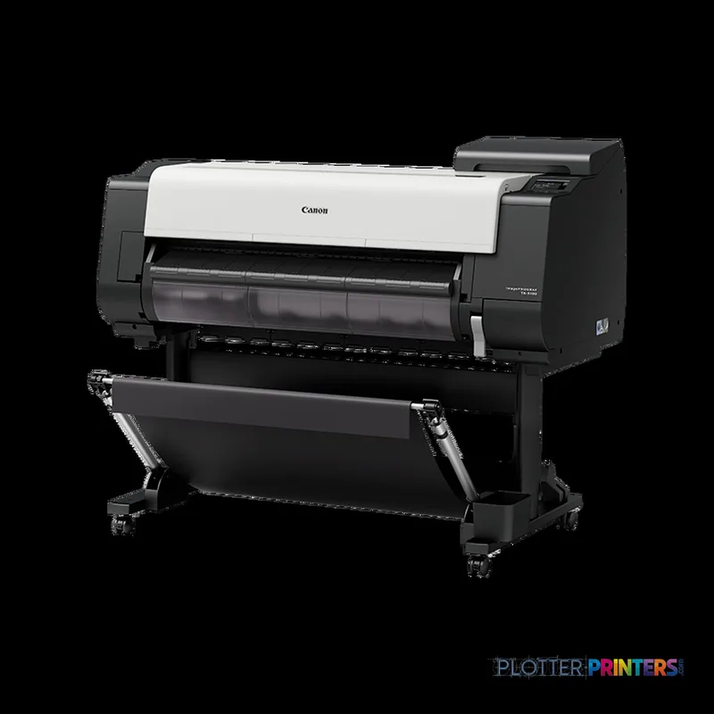 Canon imagePROGRAF TX-3100 large format printer product image showing black and white inkjet device on stand