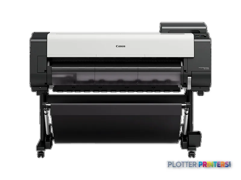 Canon imagePROGRAF TX-4100 large format printer product image showing front view with white and black body