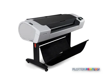 HP Designjet T790 44" large format printer product image showing white and black thermal inkjet printer on stand