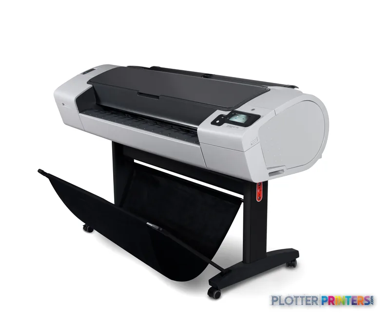 HP Designjet T790 44" large format printer product image showing white and black thermal inkjet printer on stand