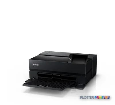 Epson SureColor SC-P700 large format printer product image, black inkjet printer with open paper tray