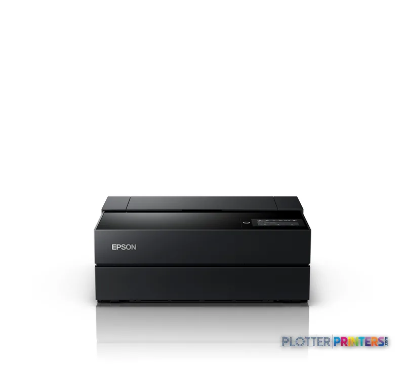 Epson SureColor SC-P700 large format printer, front product view showing black inkjet device with control panel