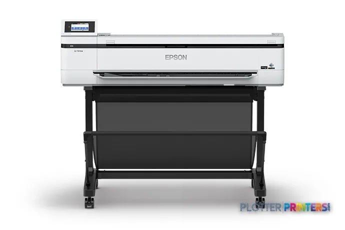 Epson SureColor T5170M large format printer product image showing white and black inkjet printer on stand