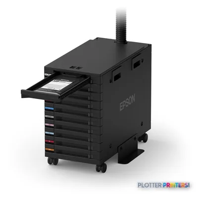 Epson SureColor SC-S80610L product image showing black inkjet printer with open paper tray and visible ink cartridges