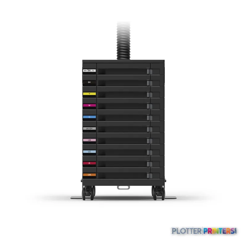 Epson SureColor SC-S80610L product image showing the ink cartridge tower with multiple colored ink slots