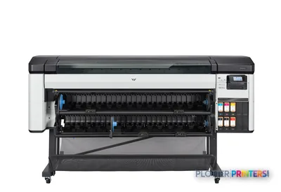 HP DesignJet Z6 Pro 64-in Printer front view showing white and grey body with dual ink cartridge system and control panel