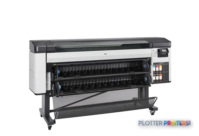 HP DesignJet Z6 Pro 64-in Printer front-right view showing white and grey body with dual ink cartridge system
