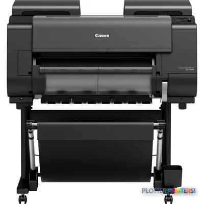 Canon imagePROGRAF GP-2000 large format printer product image showing black thermal inkjet printer on stand