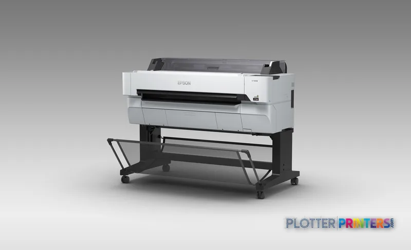 Epson SureColor SC-T5430M large format printer product image showing white and black inkjet printer on stand