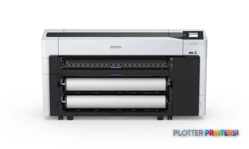Epson SureColor SC-T7700D large-format printer product image showing front view with dual roll feed system