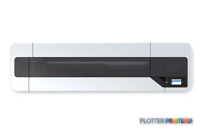 Epson SureColor T7770DR large format printer product image showing white and black inkjet printer from above