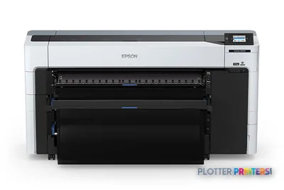 Epson SureColor P8570DR large-format printer product image showing front view with white and black chassis and open paper fe…