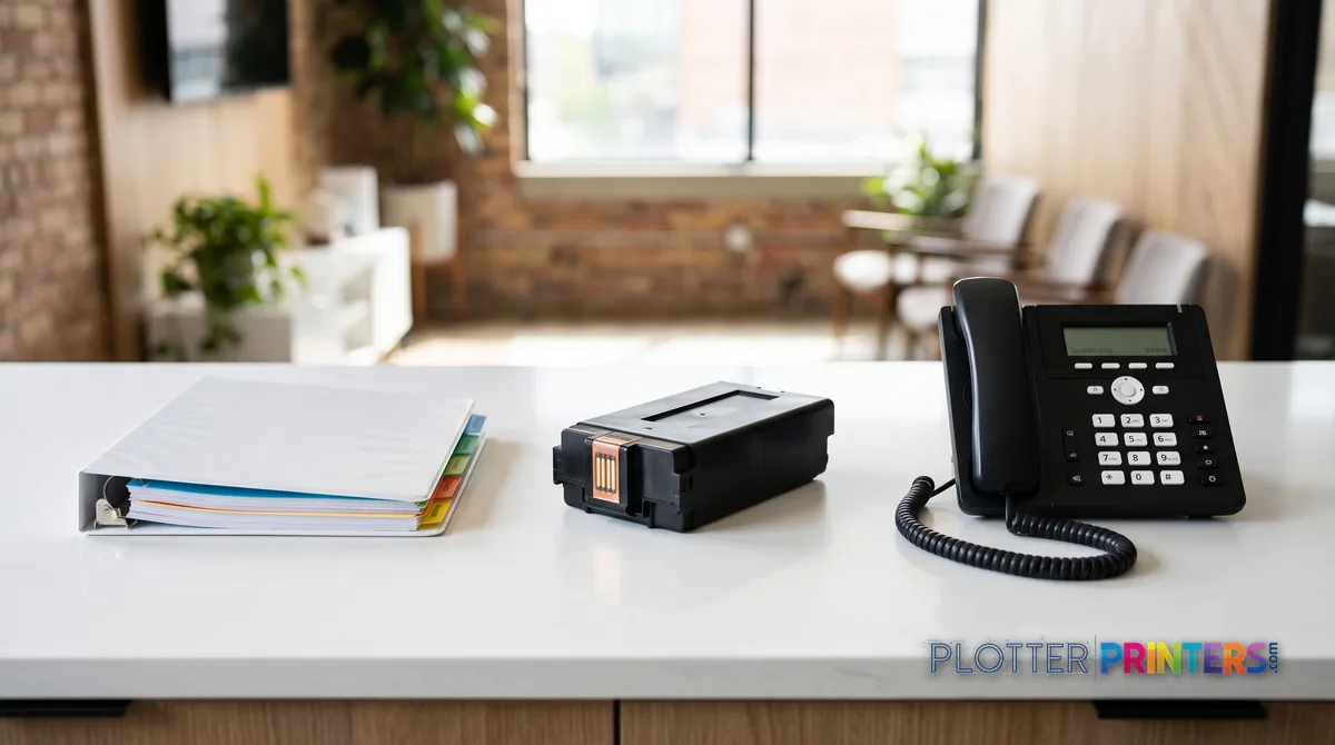 Service binder, ink cartridge and telephone — the ecosystem trio