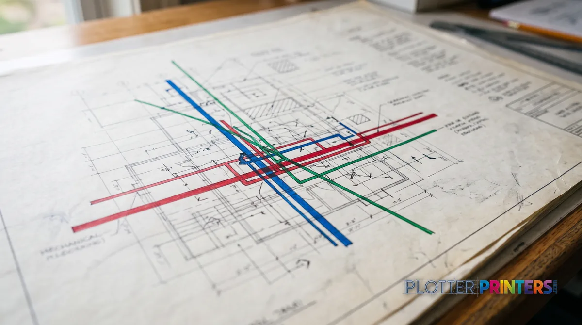Coordination drawing with distinct colored trade layers