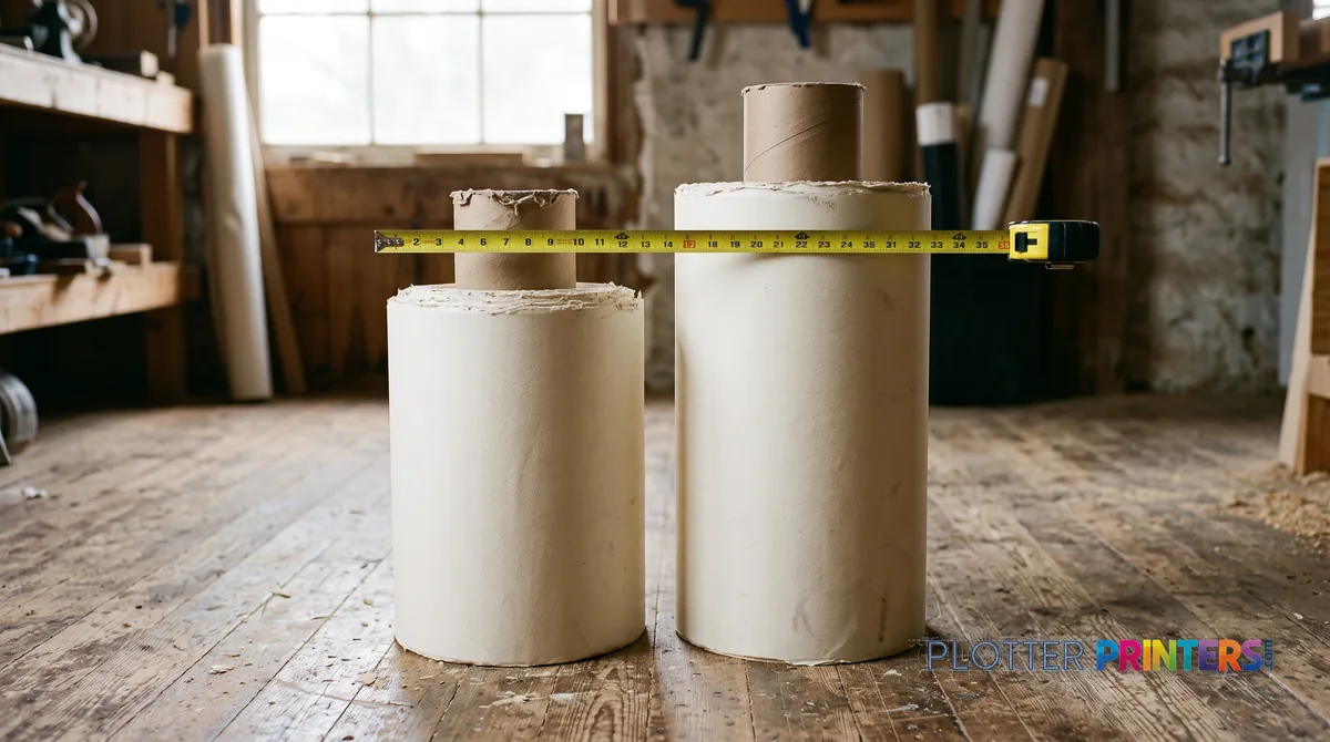 24-inch and 36-inch rolls side by side with a tape measure